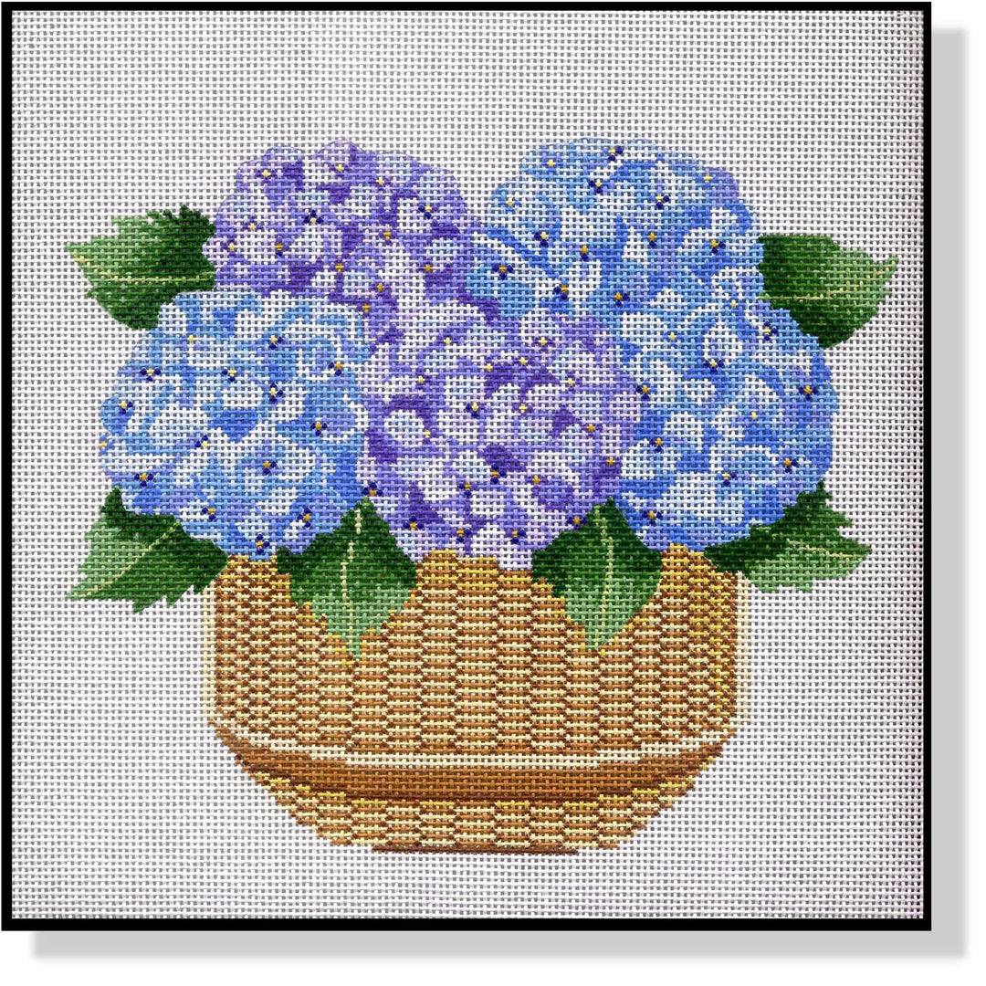 MBM-PL36 Nantucket Basket With Hydrangea