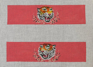 PB108 Tiger Head on Pink Purse Border
