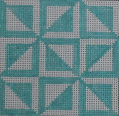 KKSS17 geometric square/triangle - turquoise 3" Square