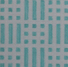 KKSS21 geometric 9 square/stripes - turquoise 3" Square