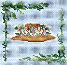 SWB1005 Straw Hat Pink Flowers