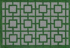 KKWCC16 wallet insert geometric squares - green 3.25 x 2.375