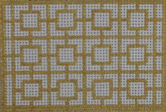 KKWCC17 wallet insert geometric squares - metallic gold 3.25 x 2.25
