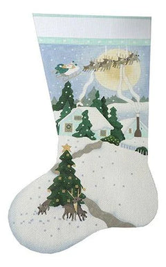 1910 White Christmas Stocking