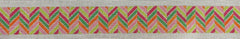 B523 Chevron Multi Pink/Green/Orange Belt