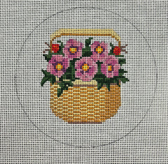 MBM-XO88 Pink Flowers Nantucket Basket