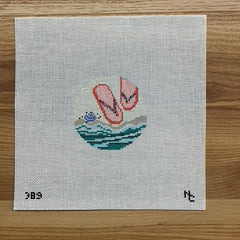 389 Coral Flip Flop Ornament