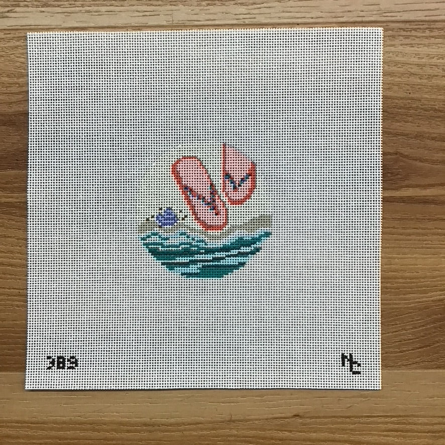 389 Coral Flip Flop Ornament