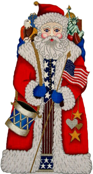 7018-30-13 Patriotic Santa