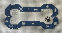 BP-03 Blue Snowflake Dog Bone