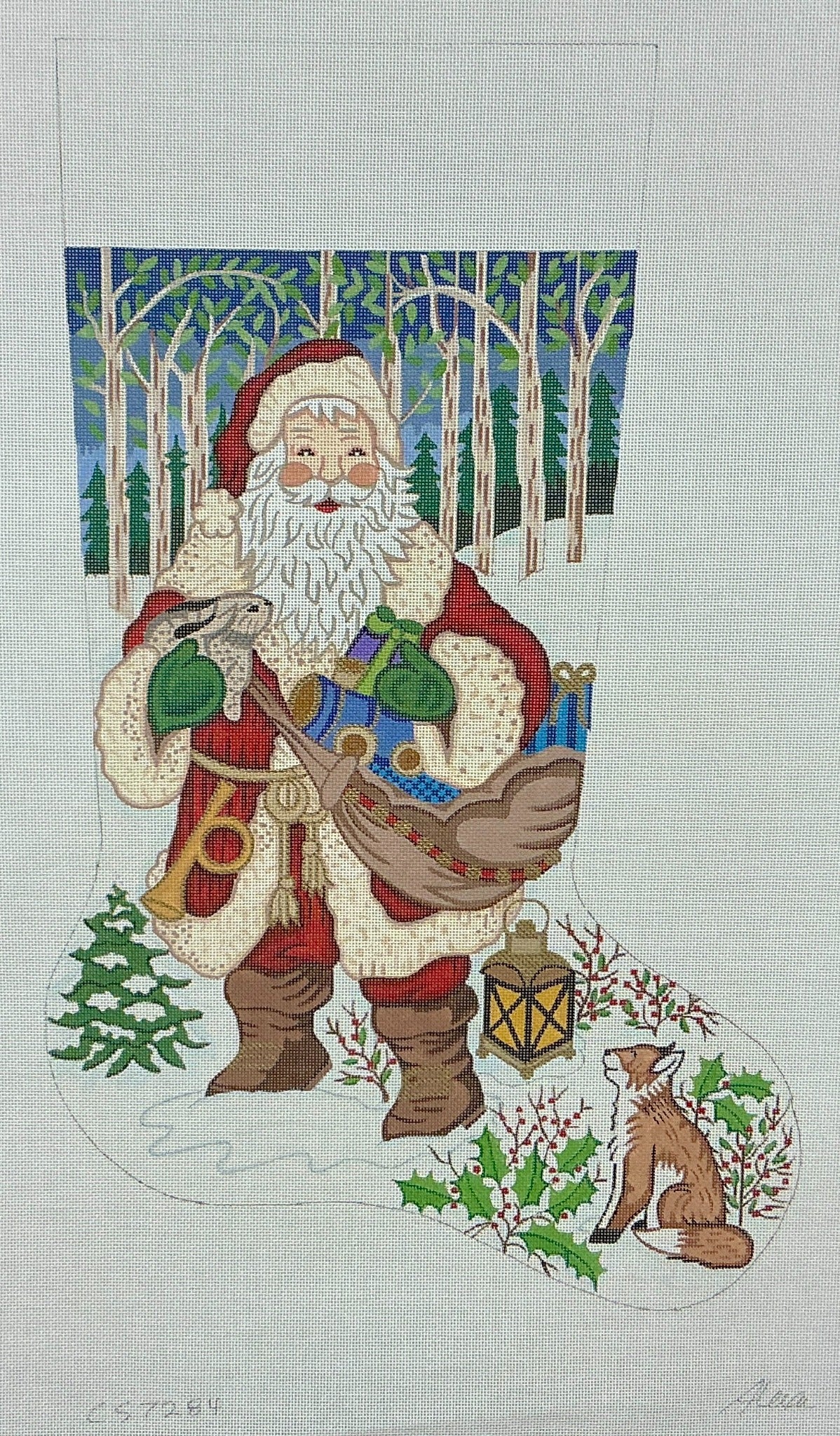 CS7284 Santa with Fox Stocking