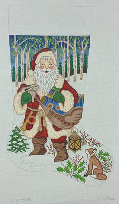 CS7284 Santa with Fox Stocking