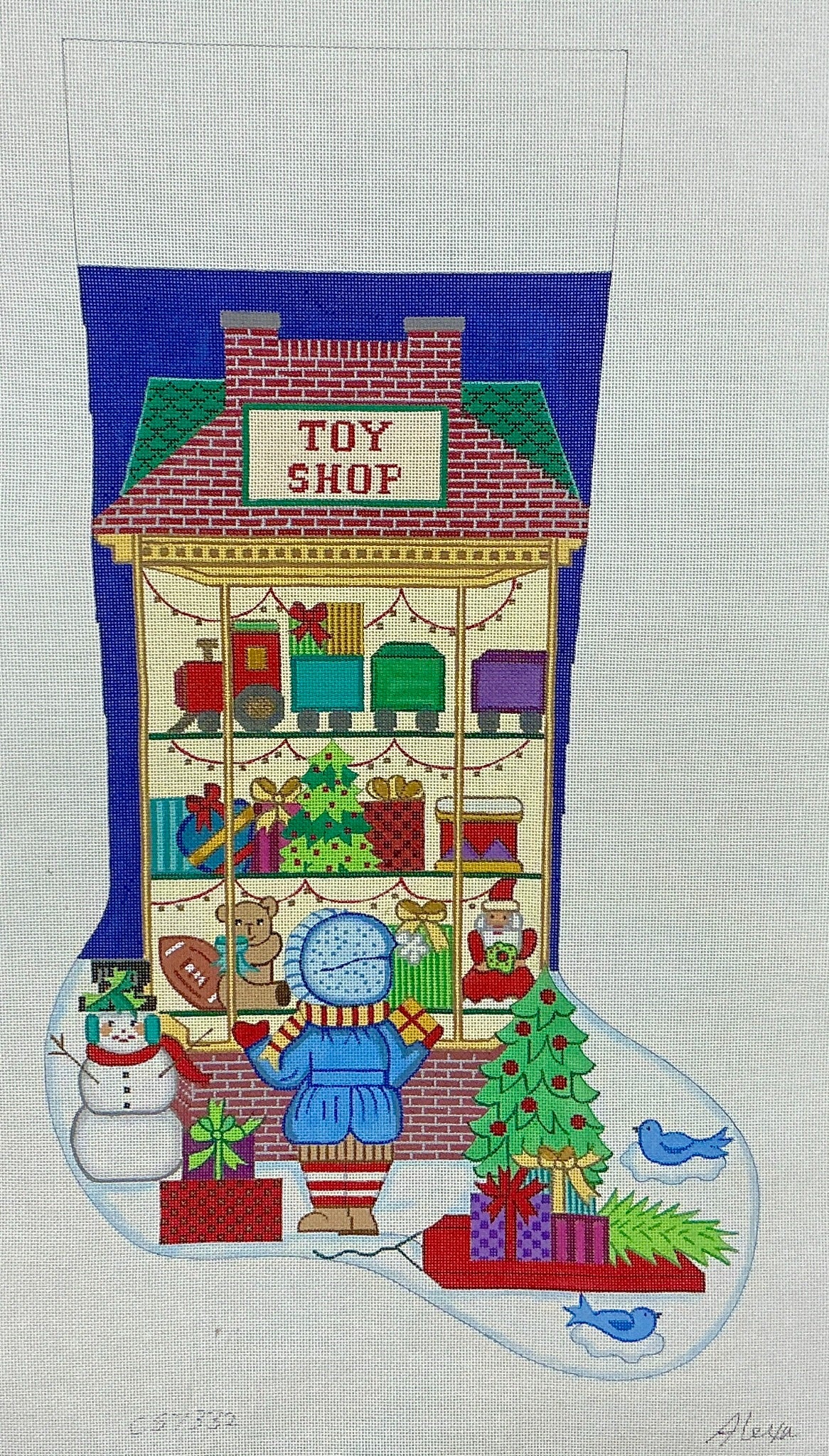CS7332 Toy Shop with Boy Stocking