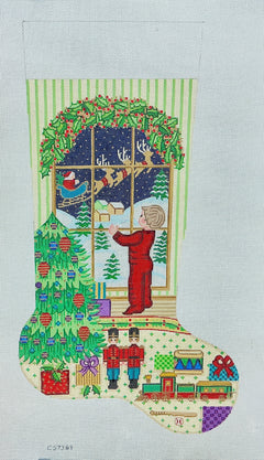CS7383 Christmas Tree Window Stocking