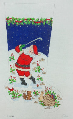 CS7385 Golfer Santa Stocking