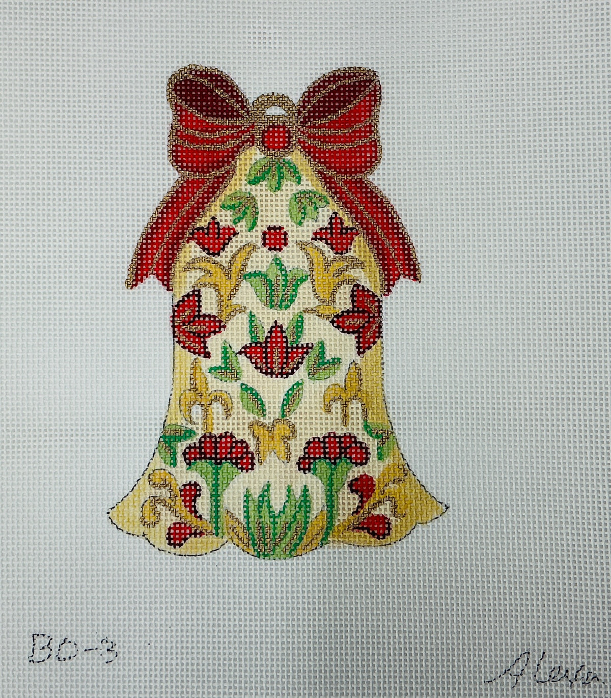 BO-3 Floral Bell Ornament