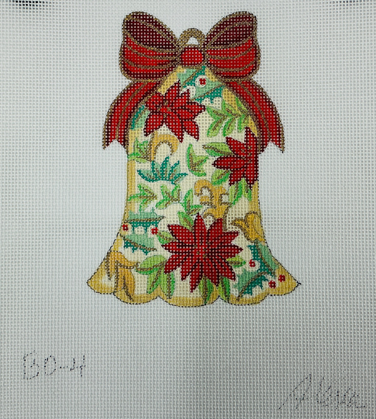 BO-4 Poinsettia Bell Ornament