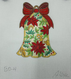 BO-4 Poinsettia Bell Ornament