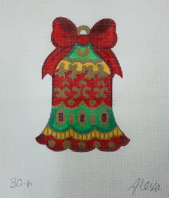 BO-6 Red and Green Bell Ornament
