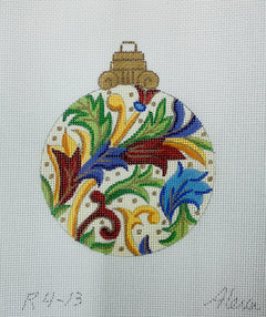 R4-13 Maroon and Purple Vine Ornament