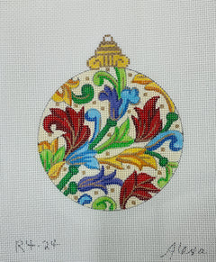 R4-24 Red, Blue and Purple Vine Ornament
