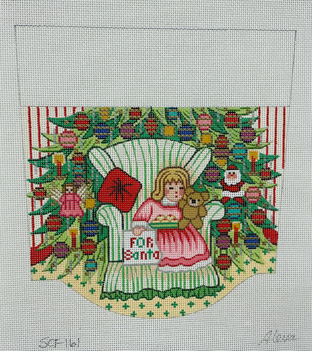 SCF161 Girl Waiting for Santa Cuff