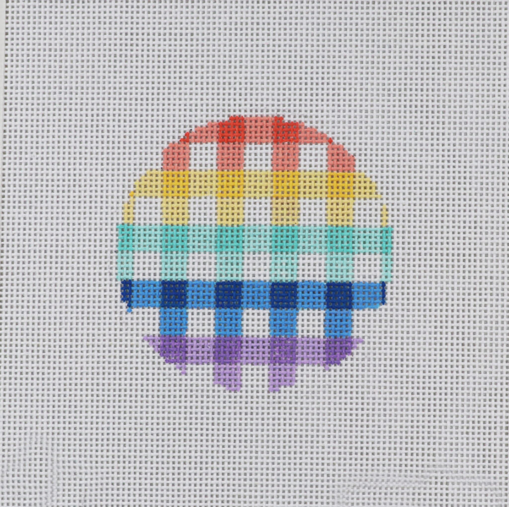 ABC-054 Rainbow Gingham 4" Round