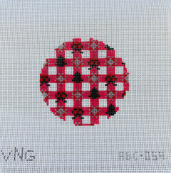 ABC-059 CHRISTMAS RED GINGHAM RND