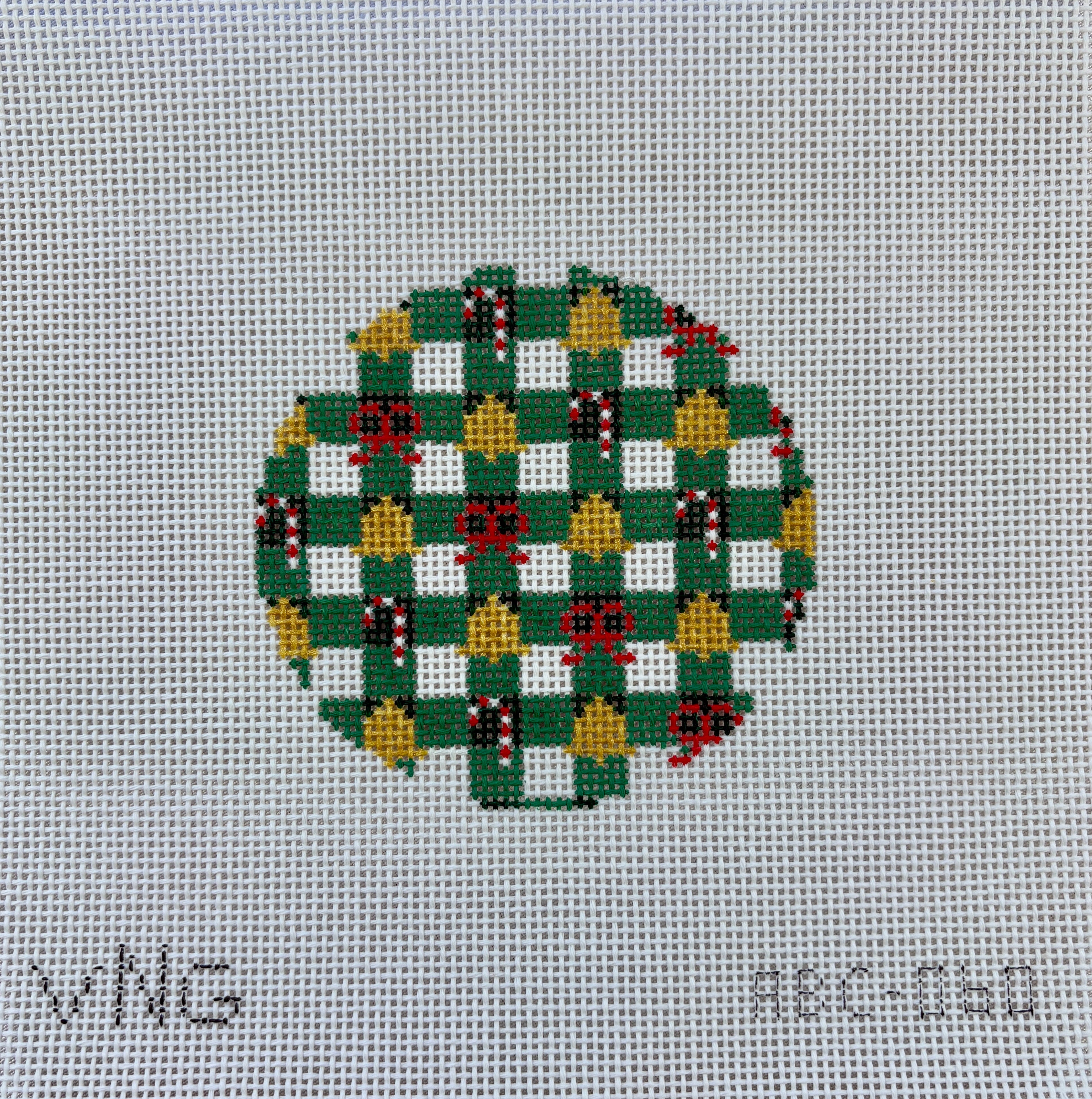 ABC-060 CHRISTMAS GREEN GINGHAM RND