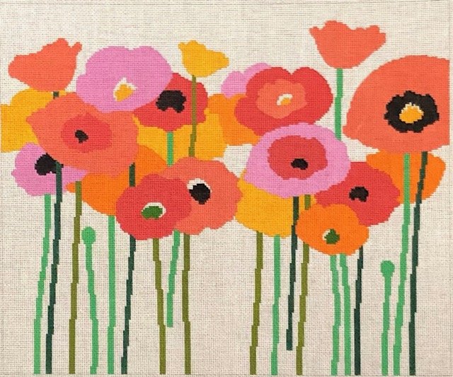 ASIT040-13 Poppies pink & orange