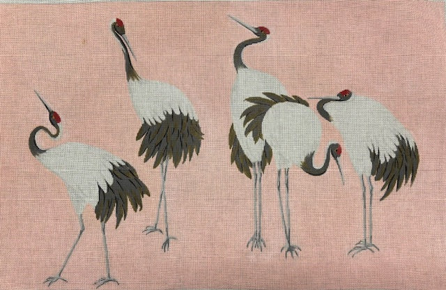 ASIT043 Cranes on Pink