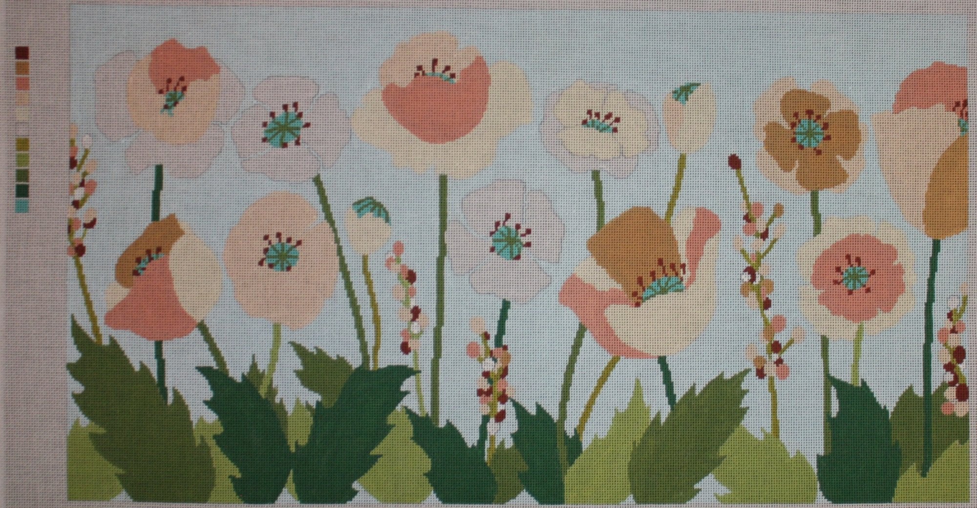 ASIT079 Row of Poppies