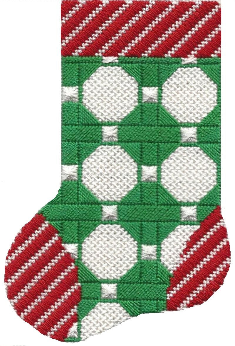 ASIT096 Mini sock grn/wht octo