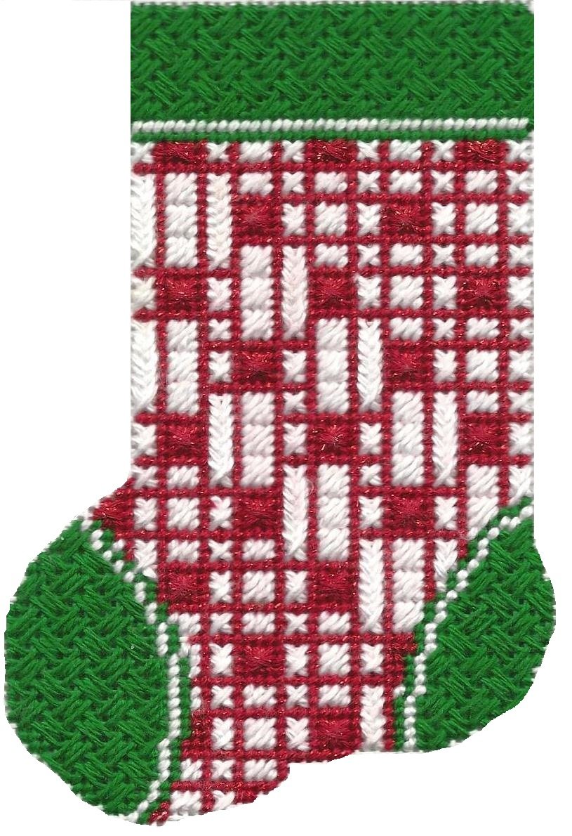 ASIT103 Mini sock red/whit lines