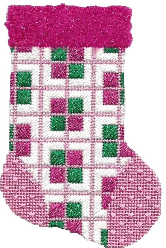 ASIT187 Pink green mini sock
