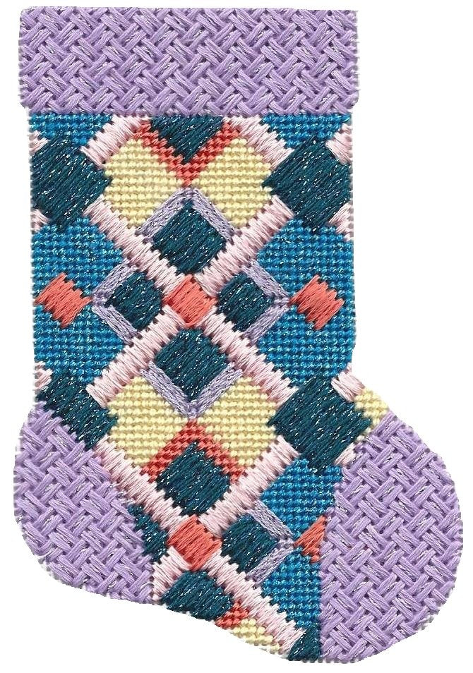 ASIT190 Lav/ blue mini sock