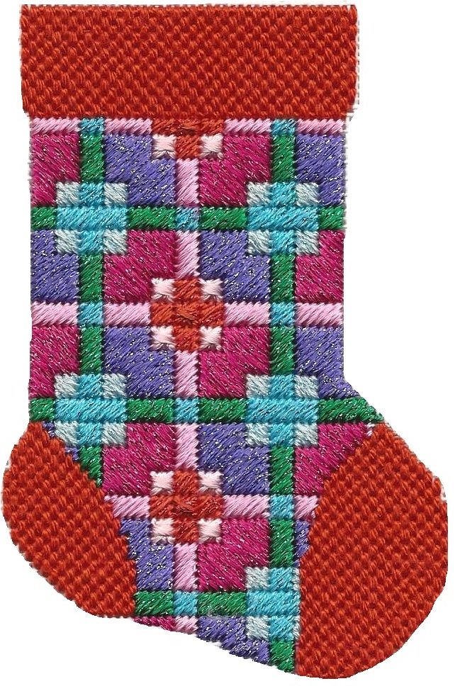 ASIT194 Coral/purple mini sock
