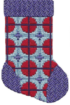 ASIT195 Purple/red/lt blue mini sock