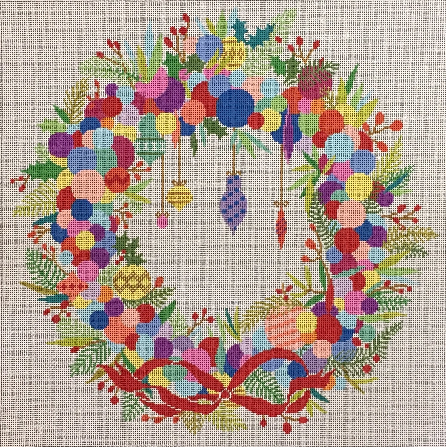 ASIT197 Pastel christmas wreath