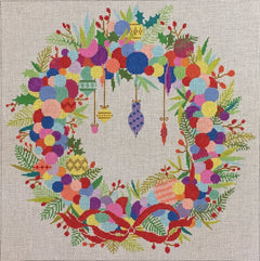 ASIT197 Pastel christmas wreath