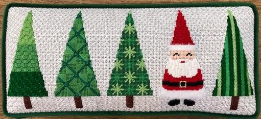 ASIT260SG Tree Pillow with Santa Stitch Guide