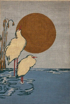 ASIT281 Herons & Gold Sun