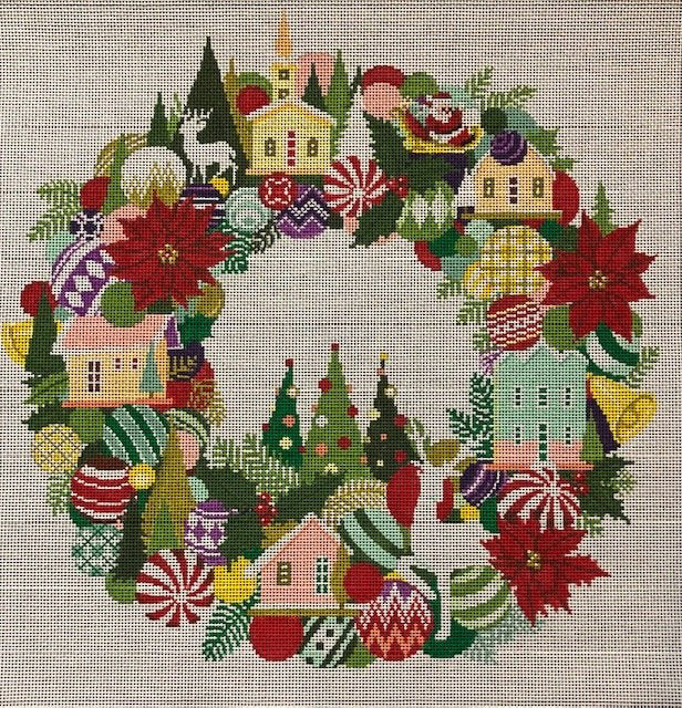 ASIT390-18SG Christmas Wreath Stitch Guide