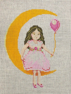 ASIT415 Girl in Crescent Moon