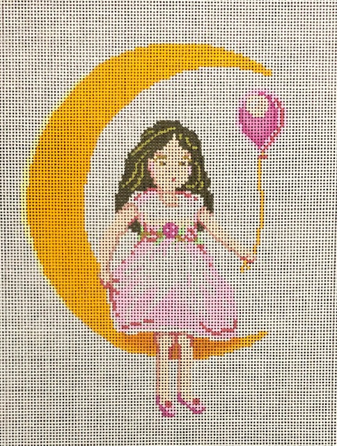 ASIT415 Girl in Crescent Moon