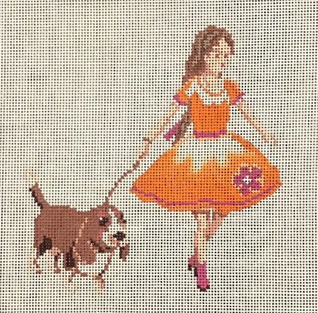 ASIT429 Girl with a Dog
