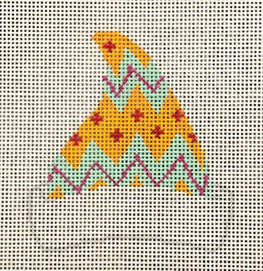 ASIT446 Orange Teal Zig Zag Cap