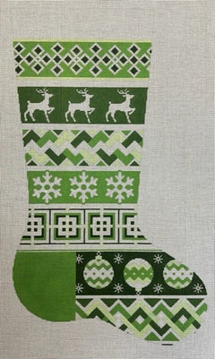 ASIT490 Green Diamonds Stocking