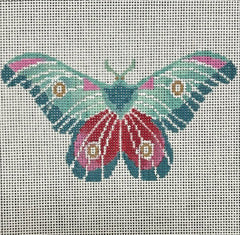 ASIT554 Teal & Rose Butterfly
