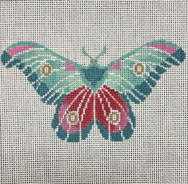 ASIT554 Teal & Rose Butterfly